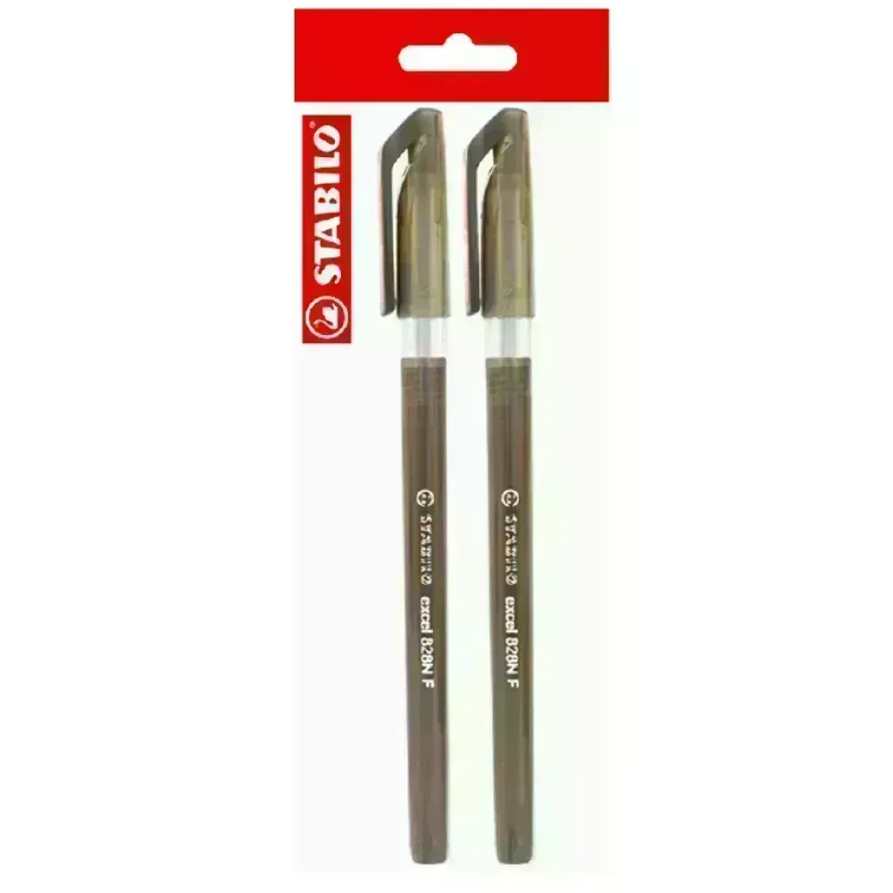Bolígrafo, Excel 828NF, Punta Aguja 0.38 mm, cuerpo opaco, Negro, Pack x 2 Unds.