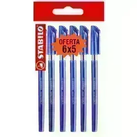 Bolígrafo, Excel 828NF, Punta Aguja 0.38 mm, cuerpo opaco, Azul, Pack x 6 Unds.