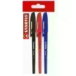 Bolígrafo, Re-Liner 868F, Punta Aguja 0.5 mm, Pack x 3, Azul, Negro, Rojo