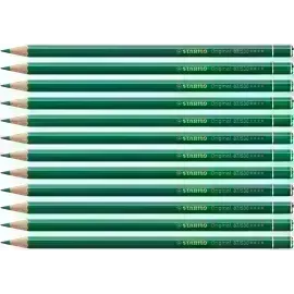 Lápices de Color, Original, Cuerpo Hexagonal, Mina 2.5 mm, Caja x 12 Unds.,  Verde Esmeralda