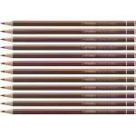 Lápices de Color, Original, Cuerpo Hexagonal, Mina 2.5 mm, Caja x 12 Unds.,  Sepia Oscuro