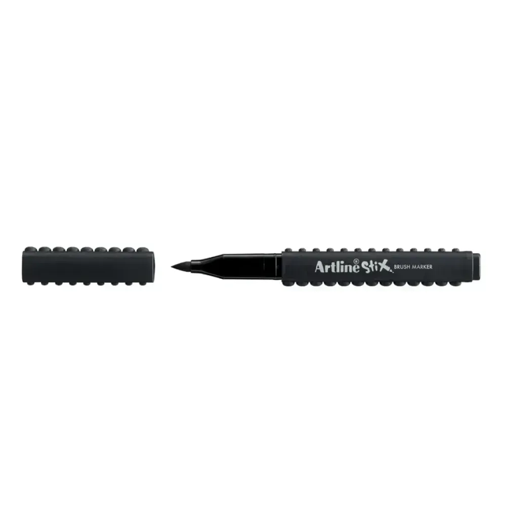 Marcadores, Stix, Brush/Pincel, Negro, 1 Und. 