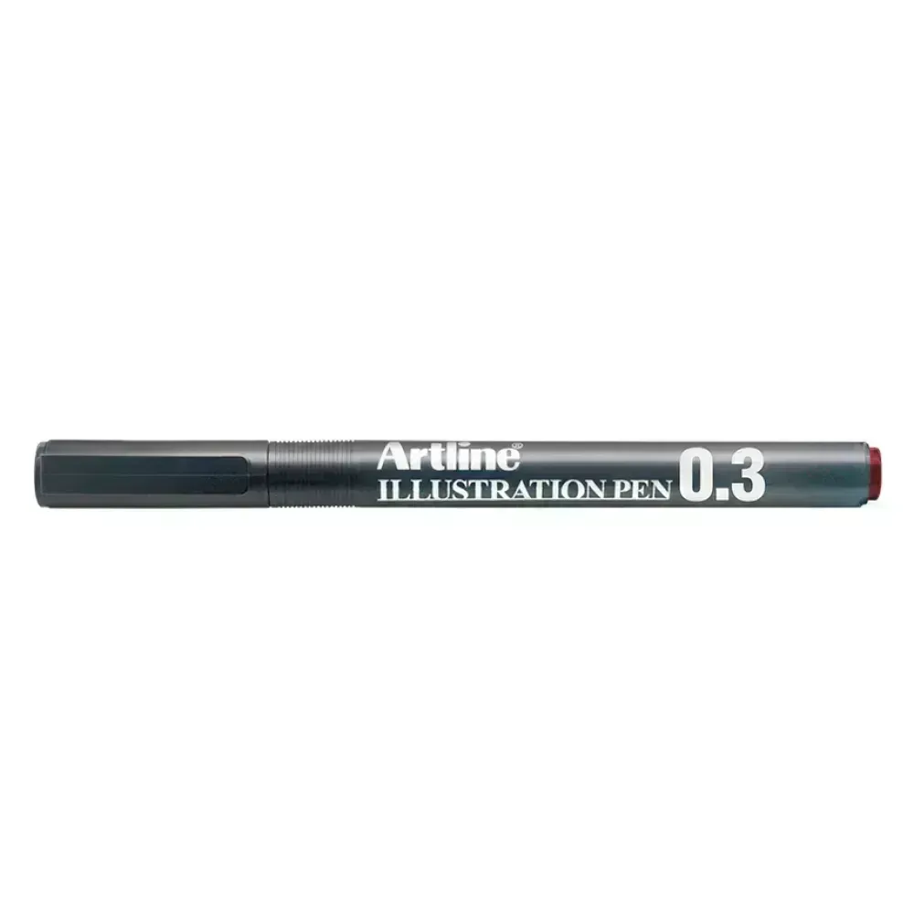 Tiralineas, Ilustration Pen, 0.3 mm, Rojo, 1 Und.