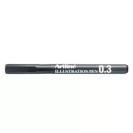 Tiralineas, Ilustration Pen, 0.3 mm, Rojo, 1 Und.