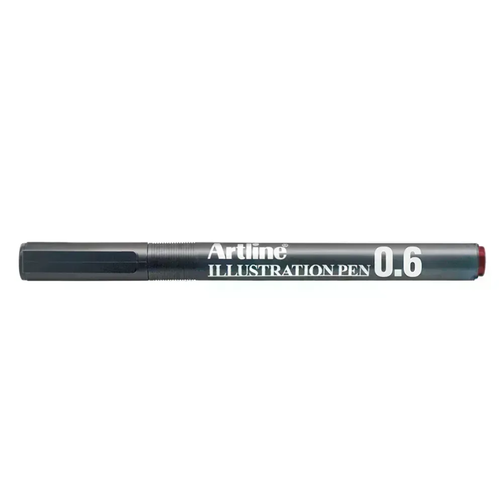 Tiralineas, Ilustration Pen, 0.6 mm, Rojo, 1 Und.