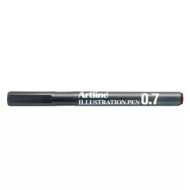 Tiralineas, Ilustration Pen, 0.7 mm, Rojo, 1 Und.
