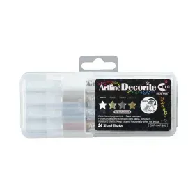 Marcadores, Decorite, 1.0 mm, Est. Rígido x 4 Unds. Col. Básicos