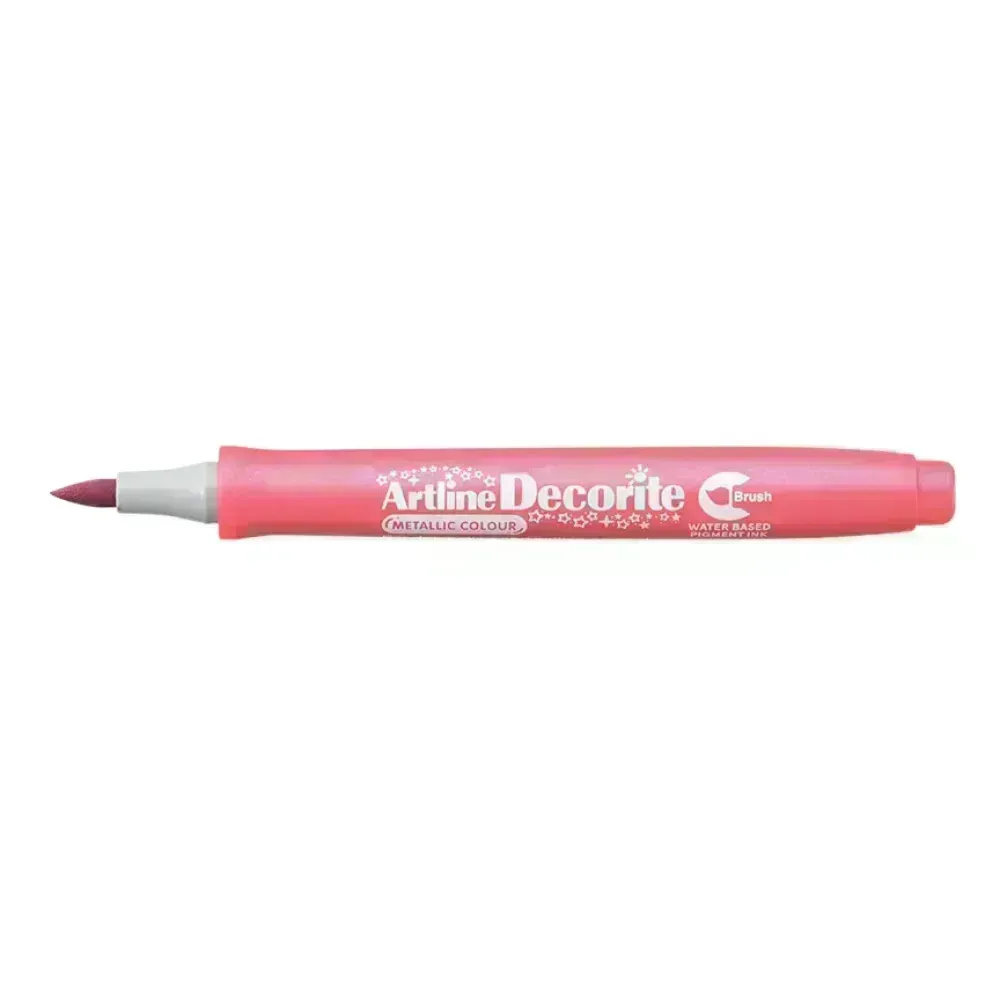 Marcadores, Decorite, Brush/Pincel, Rosado Metálico, 1 Und. 