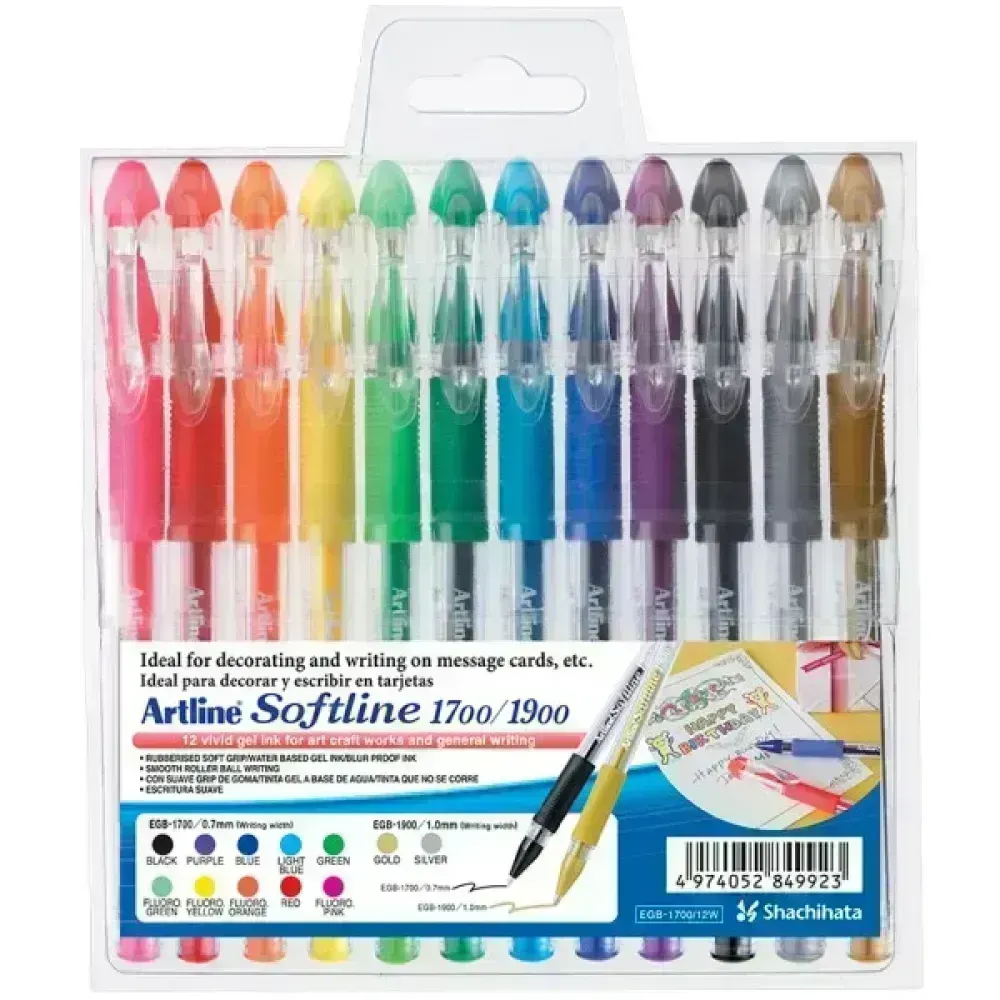 Boligrafo Gel, EGB1700, 0.7 mm, Est x 12 Unds. Surt.