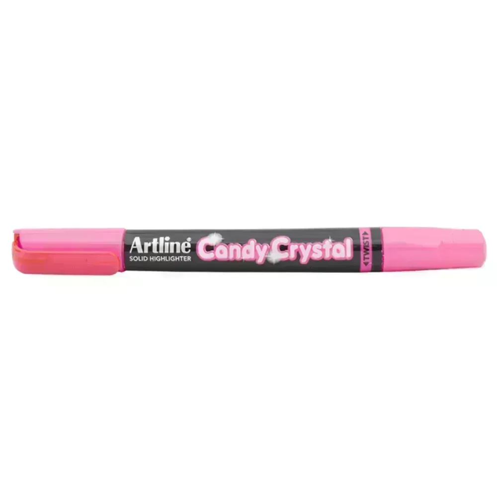 Resaltador Seco, Candy Crystal, Rosado Fluo, 1 Und