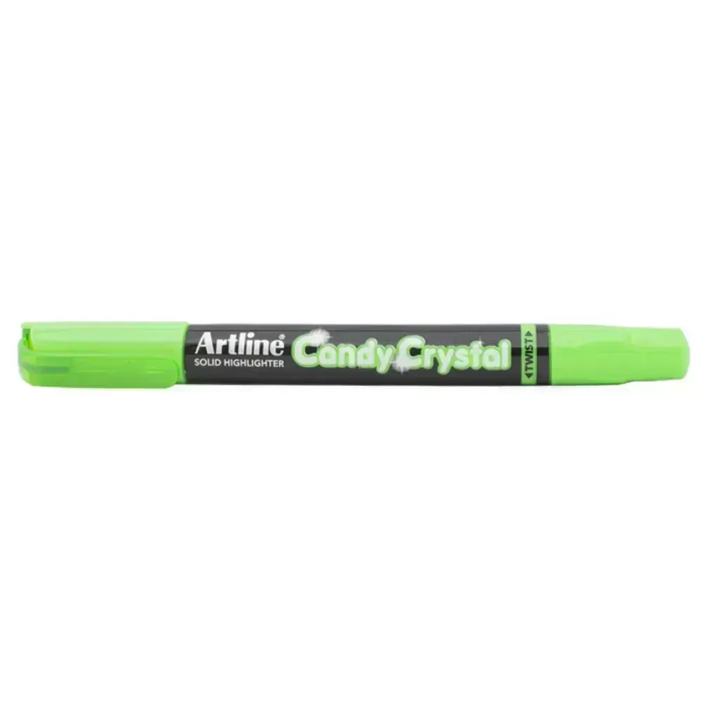 Resaltador Seco, Candy Crystal, Verde Fluo, 1 Und