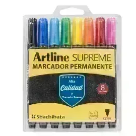 Marc. Permanente, Supreme, 1.0 mm, Est x 8 Unds. Col. Surt.