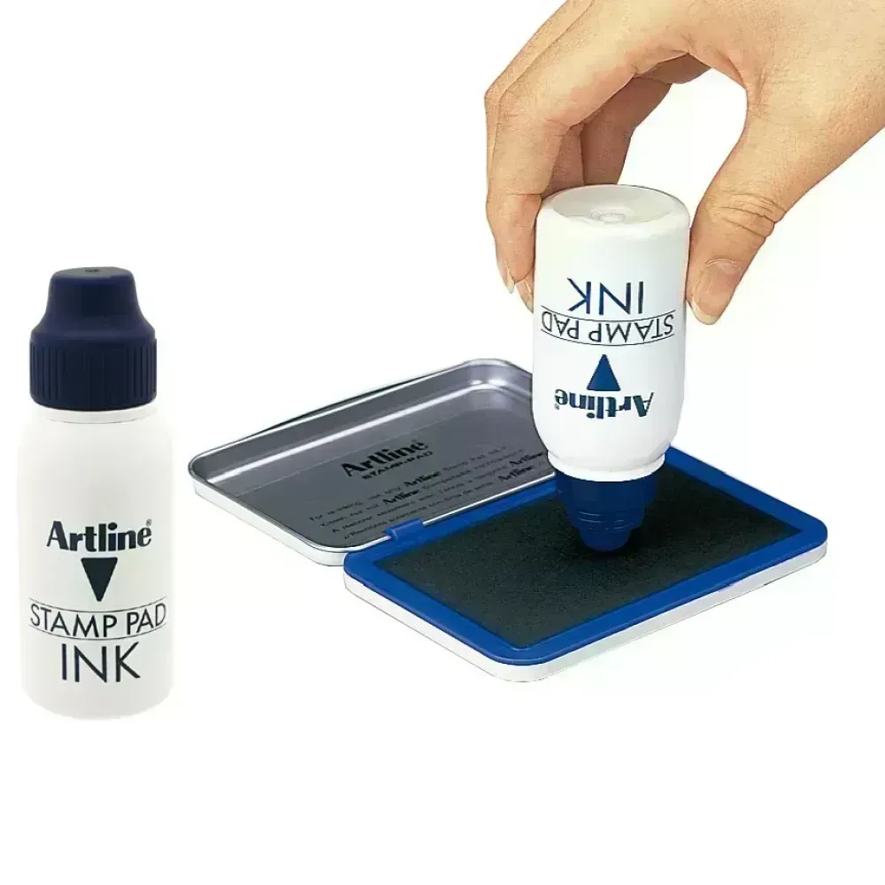 Tinta Recarga p. Almohadilla,  Roll-on x 50 mL, Negro, 1 Und.