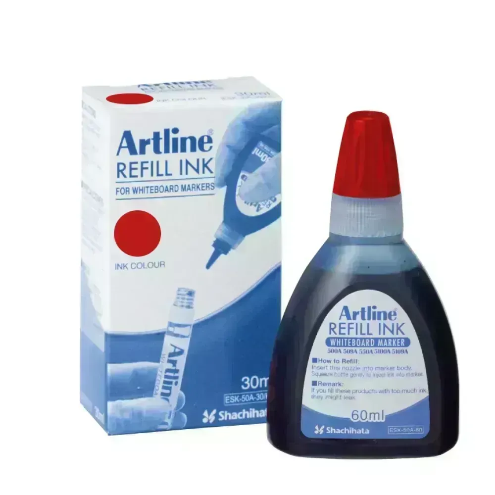 Tinta Recarga p. Marc. Pizarra,  Bot x 30 mL, Rojo, 1 Und.
