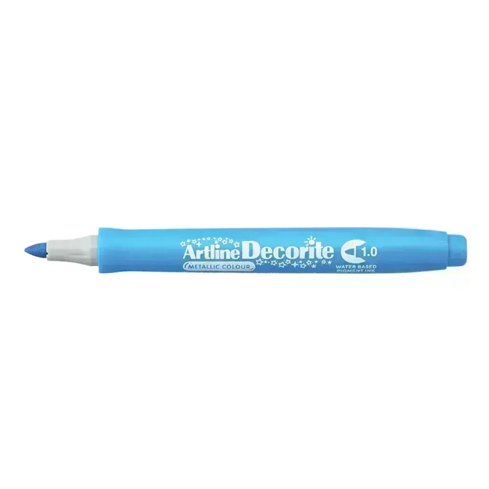 Marcadores, Decorite, 1.0 mm, Azul Metálico, 1 Und. 