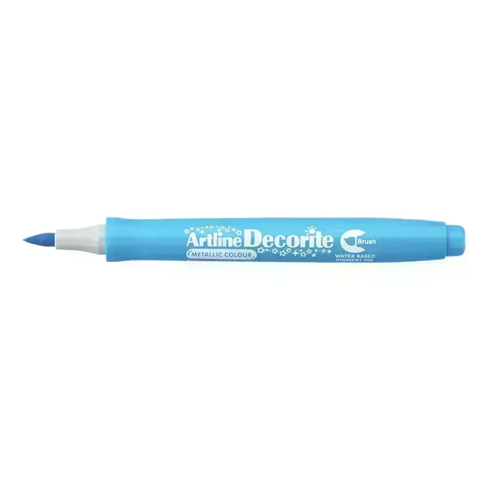 Marcadores, Decorite, Brush/Pincel, Azul Metálico, 1 Und. 