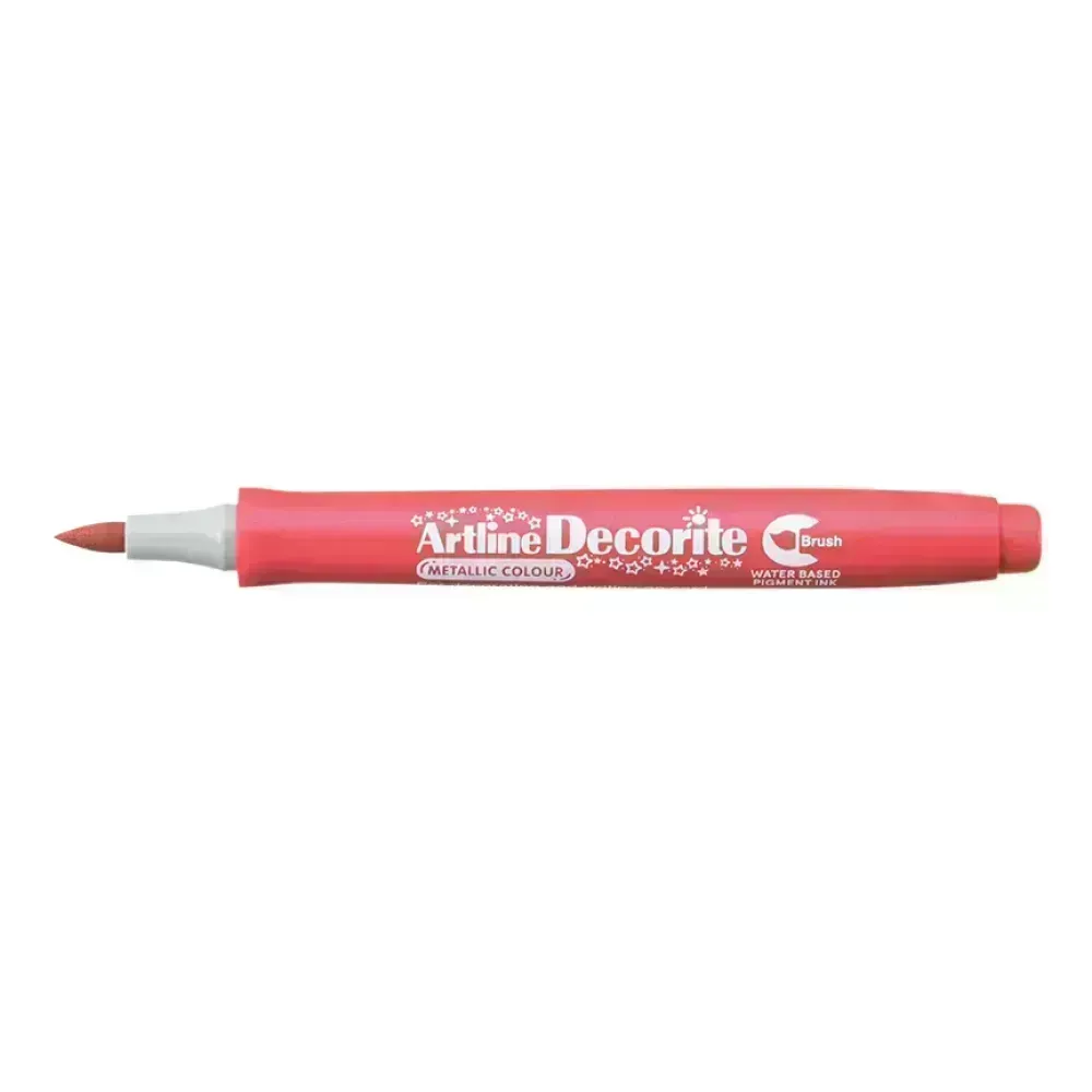 Marcadores, Decorite, Brush/Pincel, Rojo Metálico, 1 Und. 