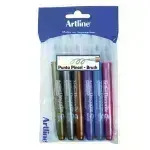 Marcadores, Decorite, Brush/Pincel, Pack x 6 Unds. Colores Metálicos