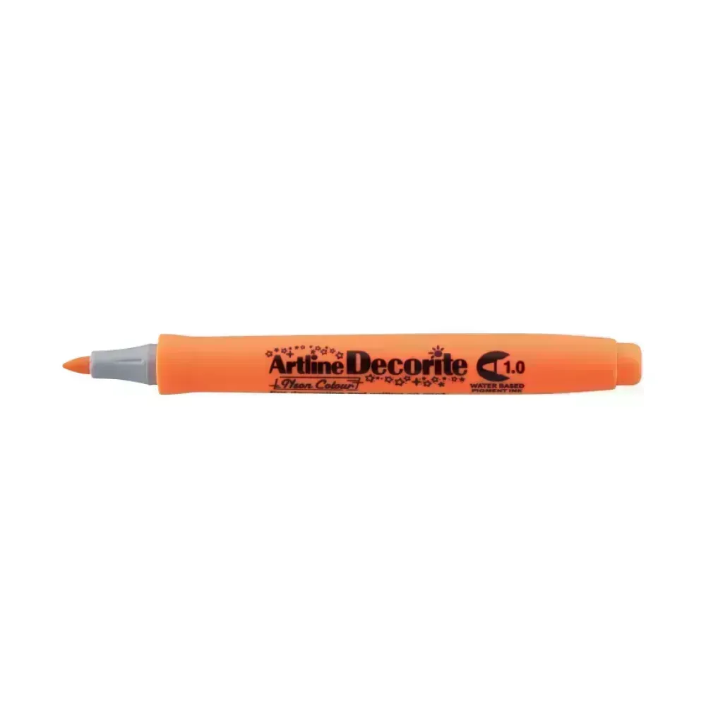 Marcadores, Decorite, 1.0 mm, Naranja Neón, 1 Und. 
