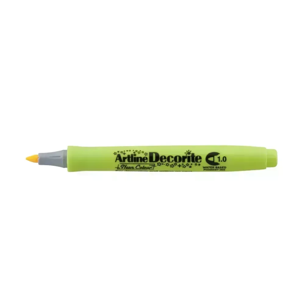 Marcadores, Decorite, 1.0 mm, Amarillo Neón, 1 Und. 