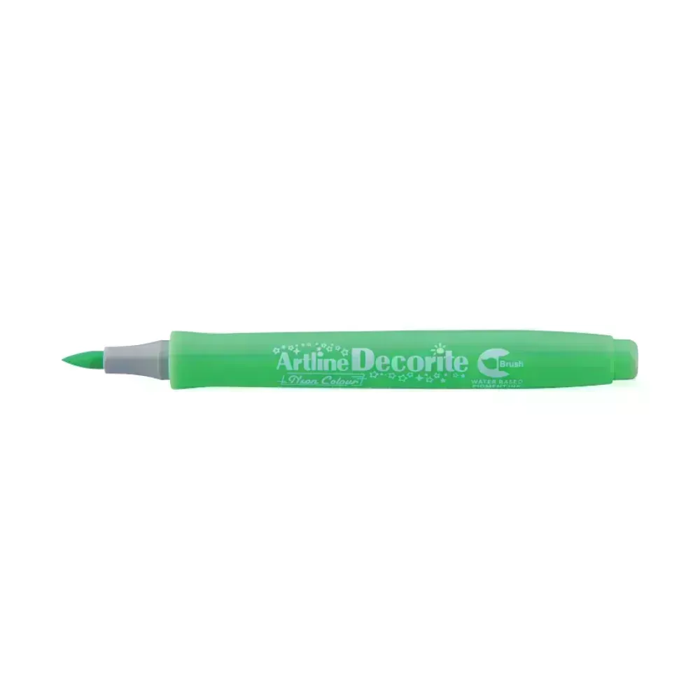 Marcadores, Decorite, Brush/Pincel, Verde Neón, 1 Und. 