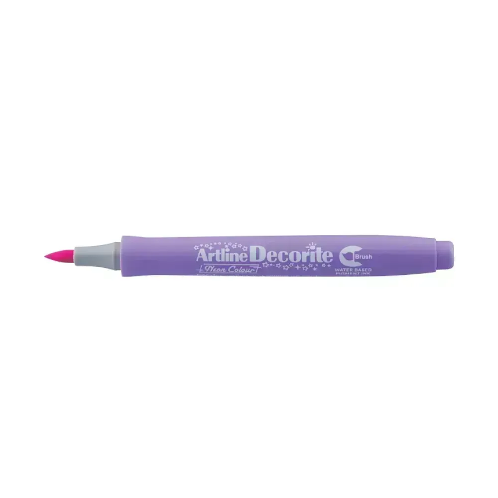 Marcadores, Decorite, Brush/Pincel, Morado Neón, 1 Und. 