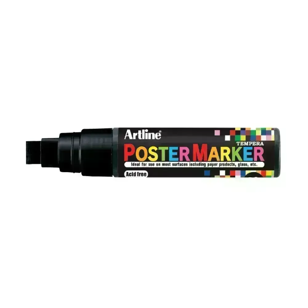 Marcadores, Poster Marker, 12.0 mm, Negro, 1 Und