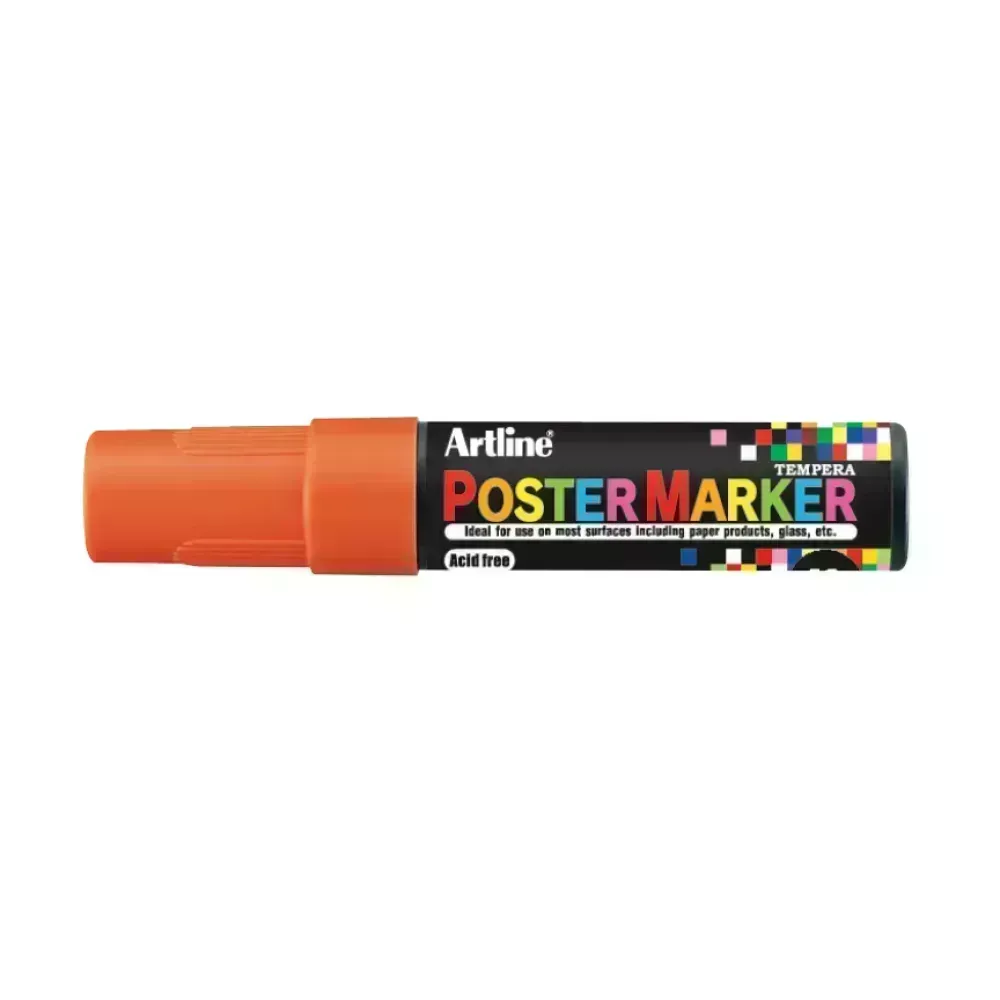Marcadores, Poster Marker, 12.0 mm, Naranja Neón, 1 Und