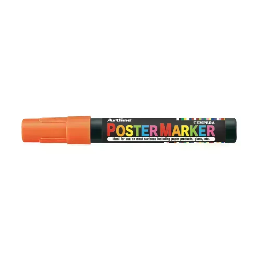 Marcadores, Poster Marker, 2.0 mm, Naranja Neón, 1 Und