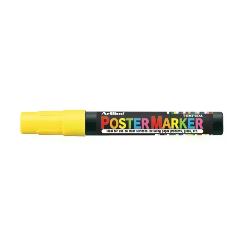Marcadores, Poster Marker, 2.0 mm, Amarillo Neón, 1 Und