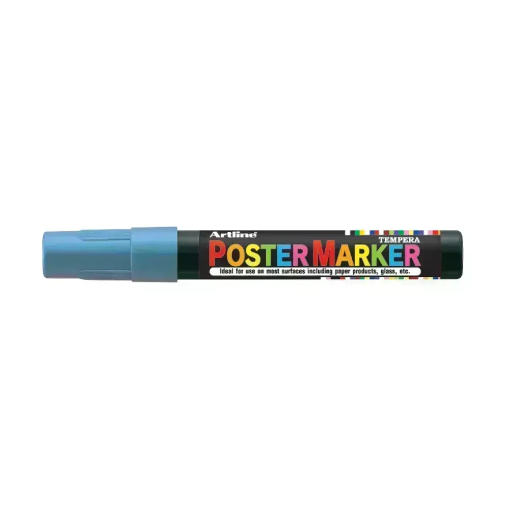 Marcadores, Poster Marker, 2.0 mm, Azul Metálico, 1 Und