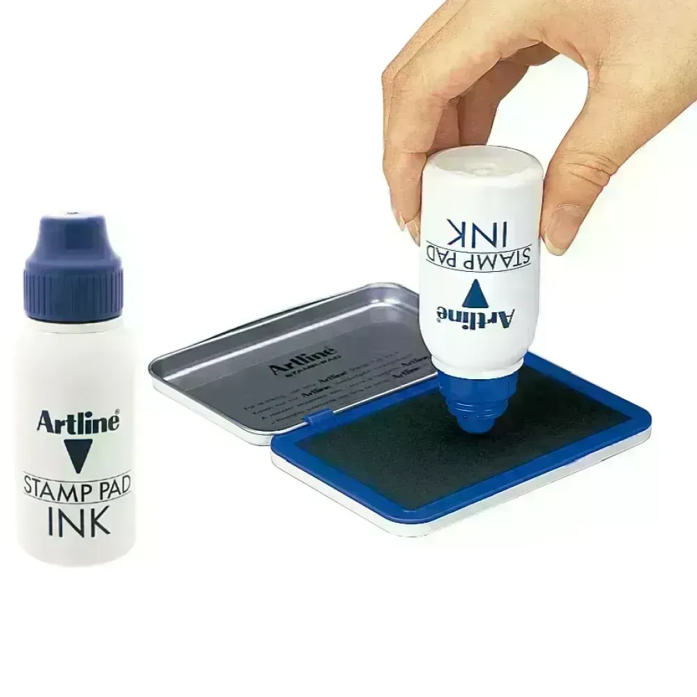 Tinta Recarga p. Almohadilla,  Roll-on x 50 mL, Azul, 1 Und.