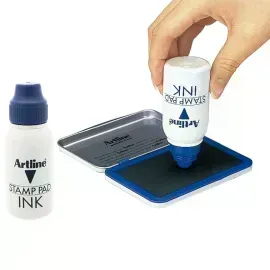 Tinta Recarga p. Almohadilla,  Roll-on x 50 mL, Azul, 1 Und.