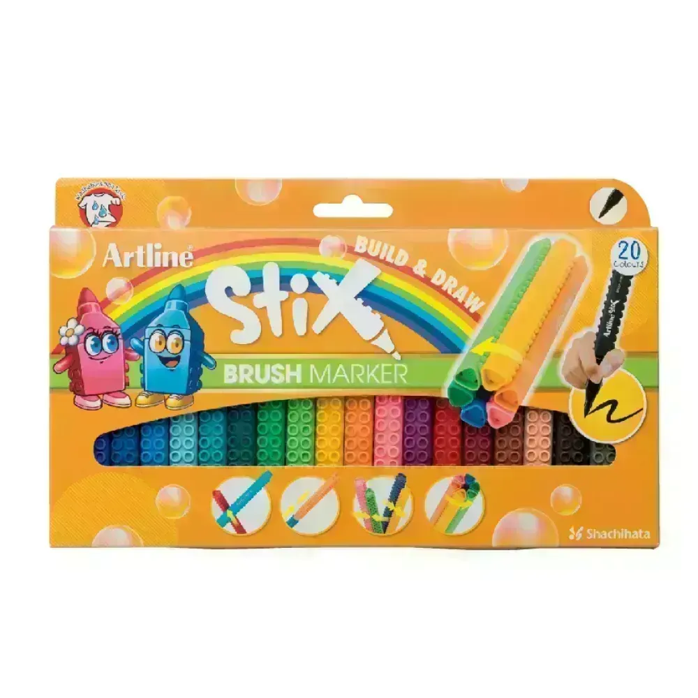 Marcadores, Stix, Brush/Pincel, Est x 20 und
