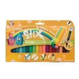Marcadores, Stix, Brush/Pincel, Est x 20 und