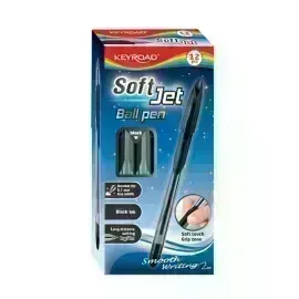 Bolígrafos, Soft Jet, 0.7 mm, Negro, Caja x 12 Unds.