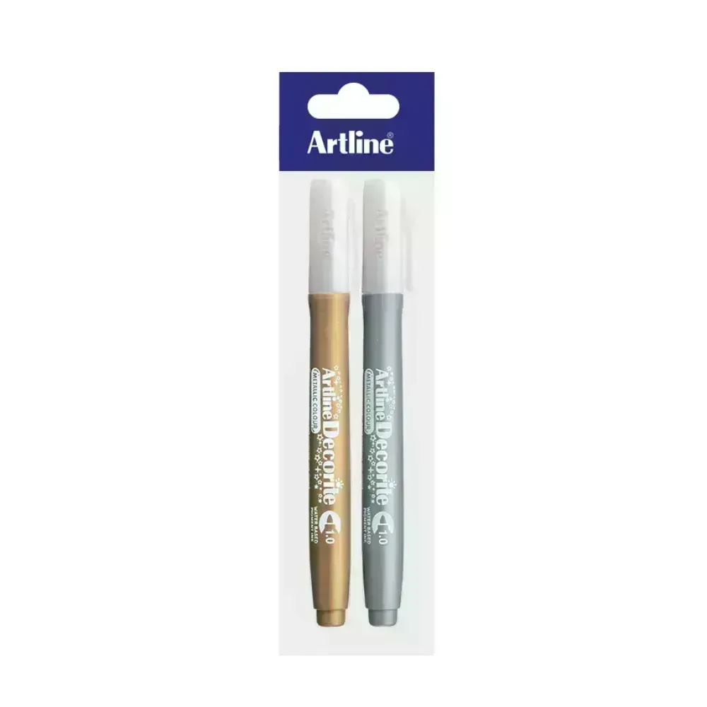 Marcadores, Decorite, 1.0 mm, Pack x 2 Unds. Dor y Plat