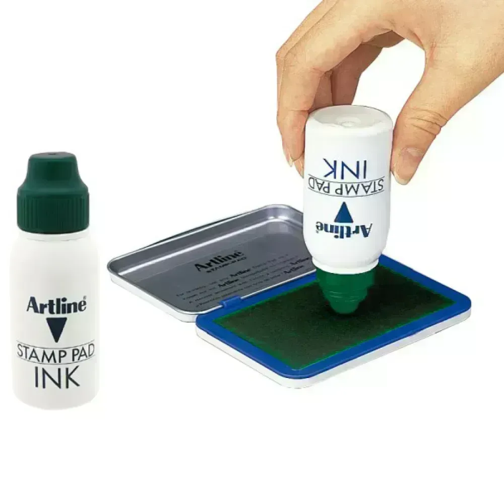 Tinta Recarga p. Almohadilla, Roll-on x 50 mL, Verde, 1 Und.