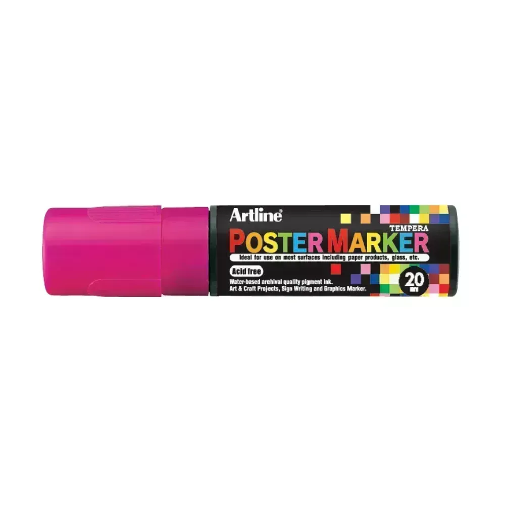 Marcadores, Poster Marker, 20.0 mm, Rosado Neon, 1 Und
