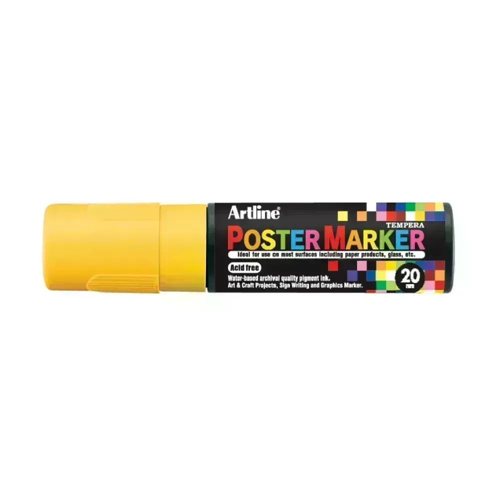 Marcadores, Poster, 20.0 mm, Amarillo, 1 Und