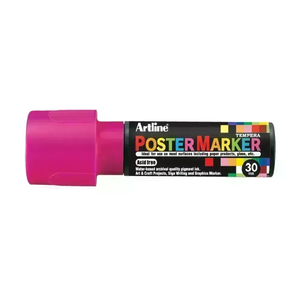 Marcadores, Poster Marker, 30.0 mm, Rosado Neon, 1 Und