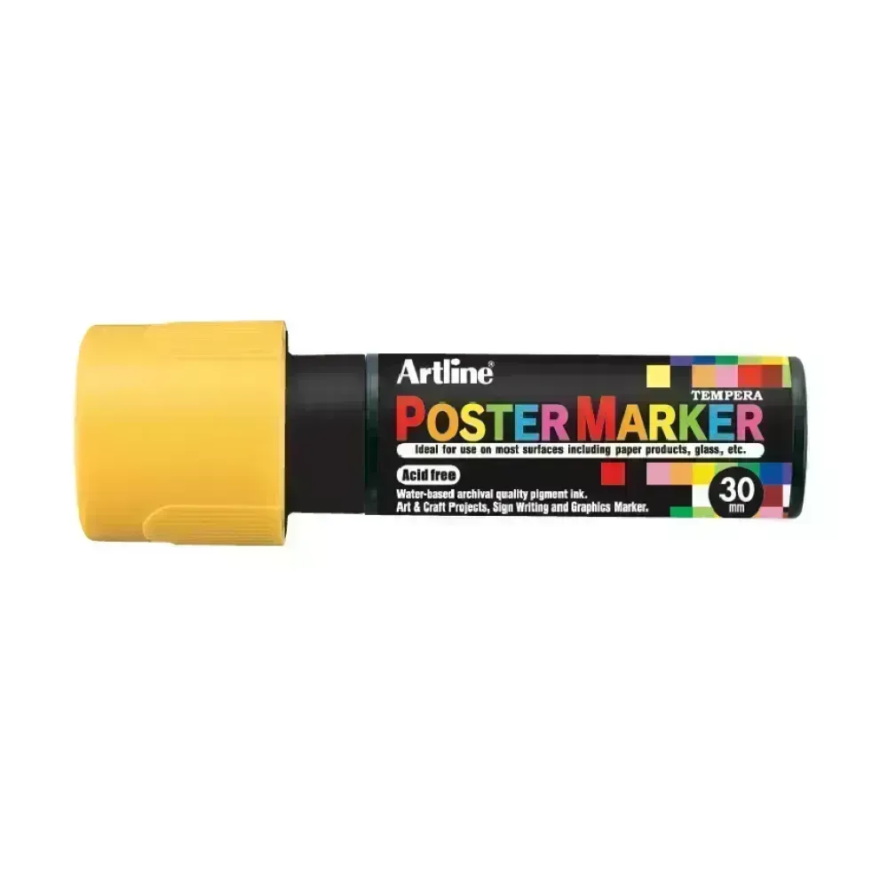 Marcadores, Poster, 30.0 mm, Amarillo, 1 Und