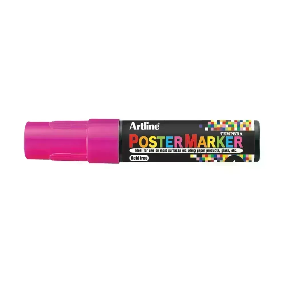 Marcadores, Poster Marker, 6.0 mm, Rosado Neon, 1 Und