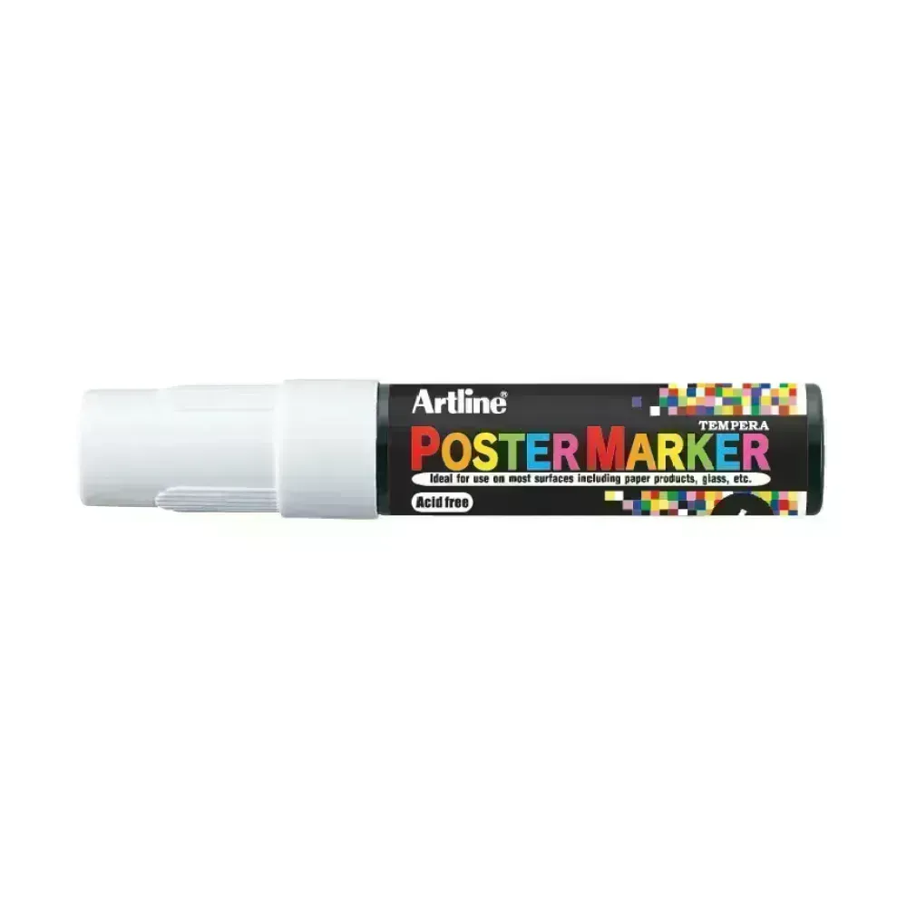 Marcadores, Poster Marker, 6.0 mm, Blanco, 1 Und