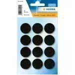 Resbaladores p. Muebles, Negro, 22 mm, Blister x 12 Unds.