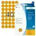Labels, Redondo, 19 mm, Naranja, Pack x 960 Unds.