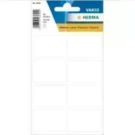 Labels, Rectangular, 25x40 mm, Blanco, Pack x 56 Unds.