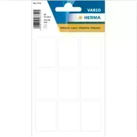 Labels, Rectangular, 24x35 mm, Blanco, Pack x 63 Unds.
