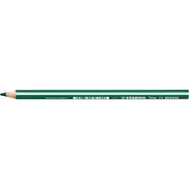 Lápices de Color, Largos, Trio thick, Cuerpo Triangular, Mina 4.2 mm, Verde, Caja x 12 Pcs.