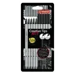 Creative tips, Tiralineas, Est. x 10 Uds. en 2 colores: 0,2, 0,4, 0,7, 1,0, brush